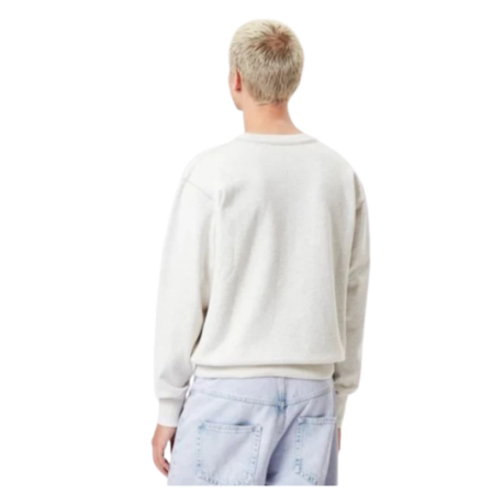 Isabel marant Lange mouwen katoenen sweatshirt logo Beige Heren
