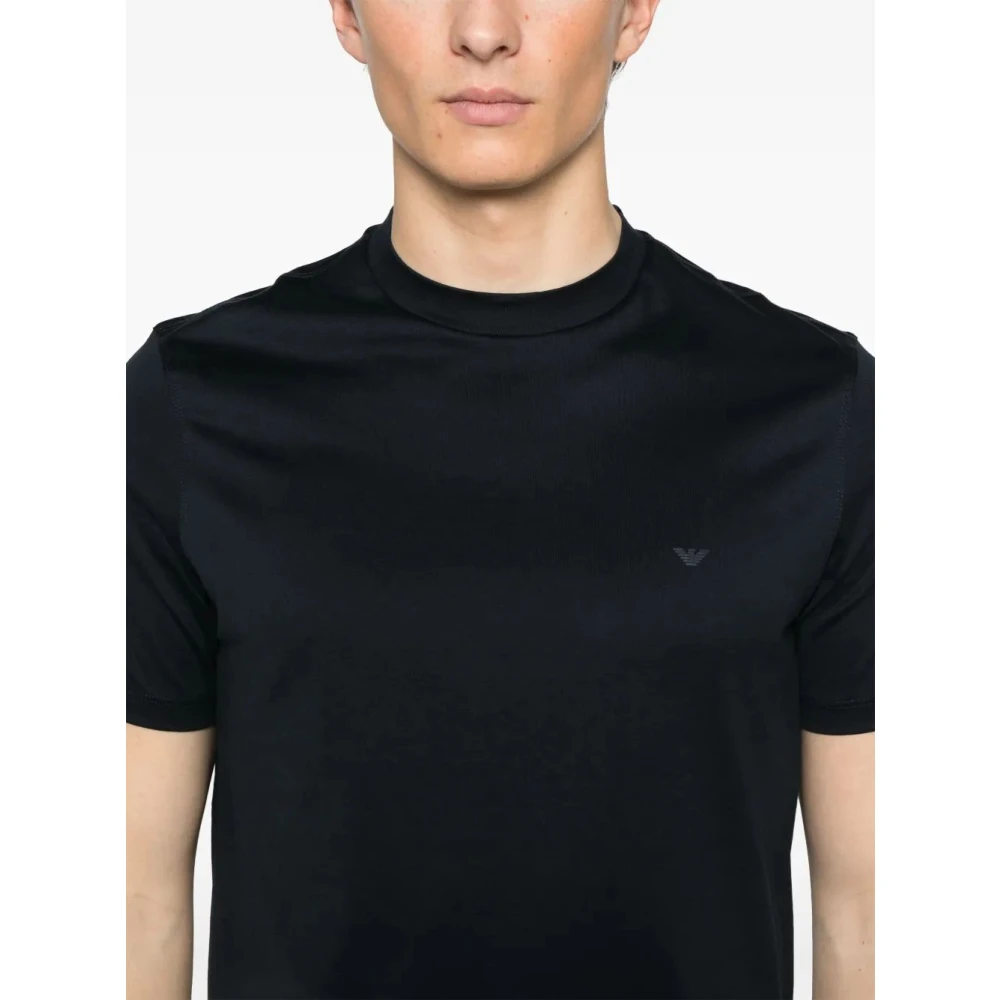Emporio Armani Casual Katoenen T-shirt voor Mannen Blue Heren