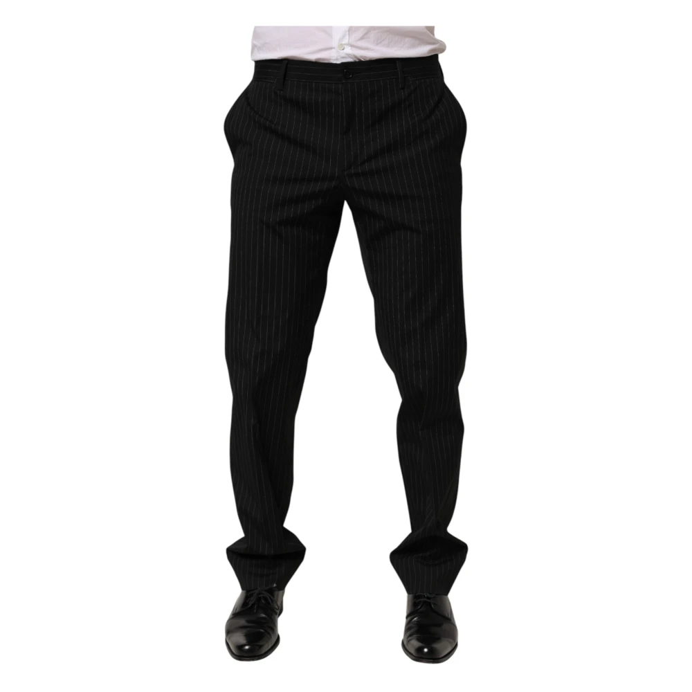 Dolce & Gabbana Men's Black Suit Trousers, M, Dress Trousers