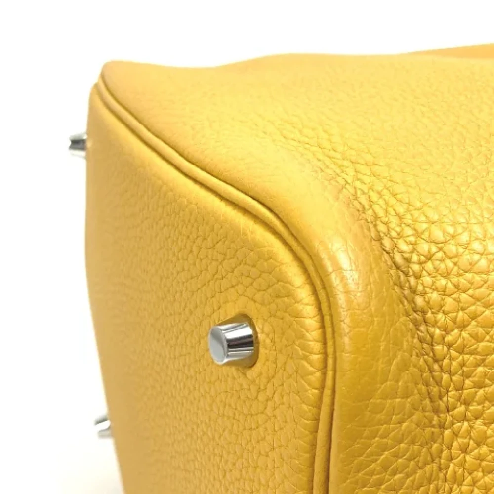 Hermès Vintage Pre-owned Leather handbags Yellow Dames