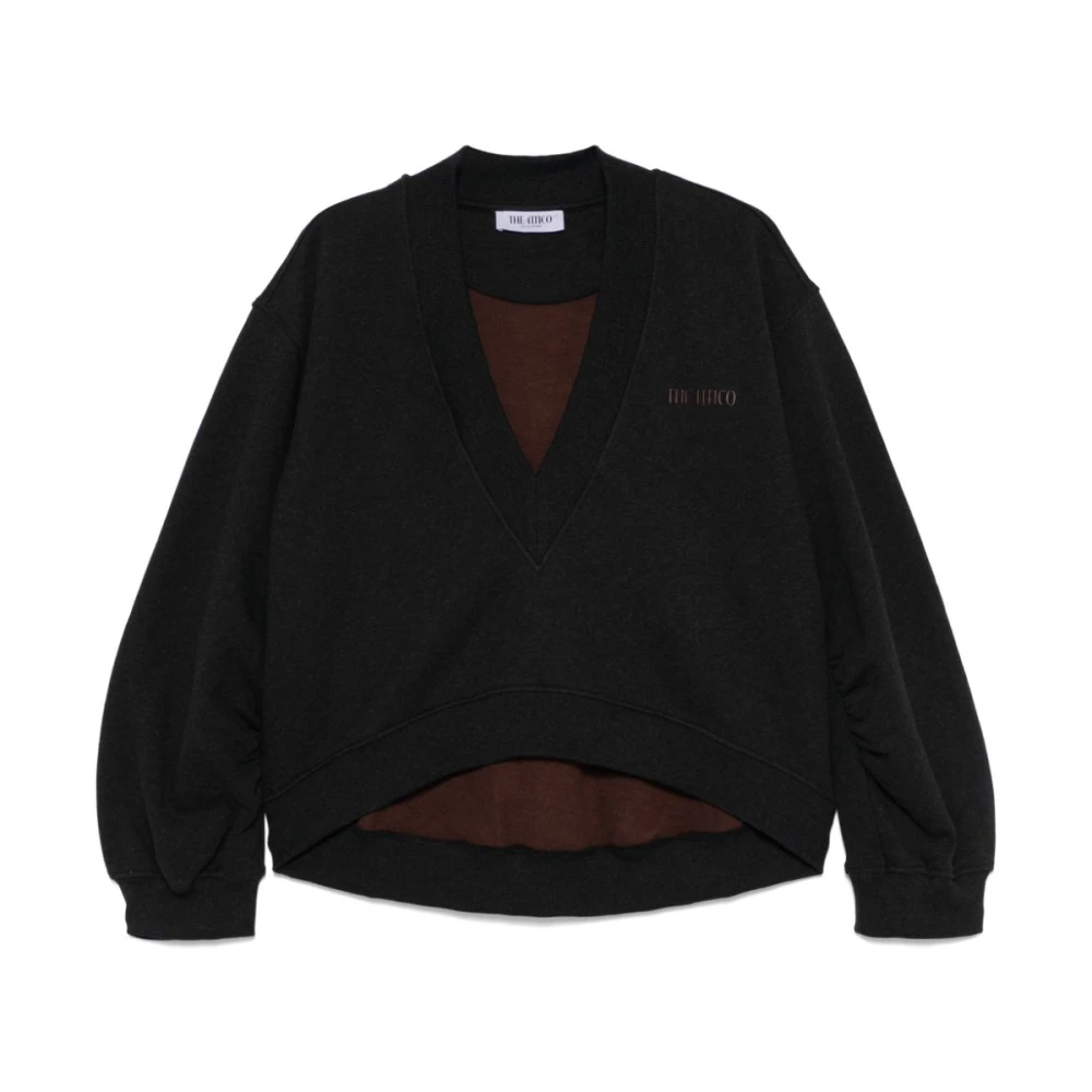 The Attico Nero E Marrone Sweatshirts voor Vrouwen Black Dames