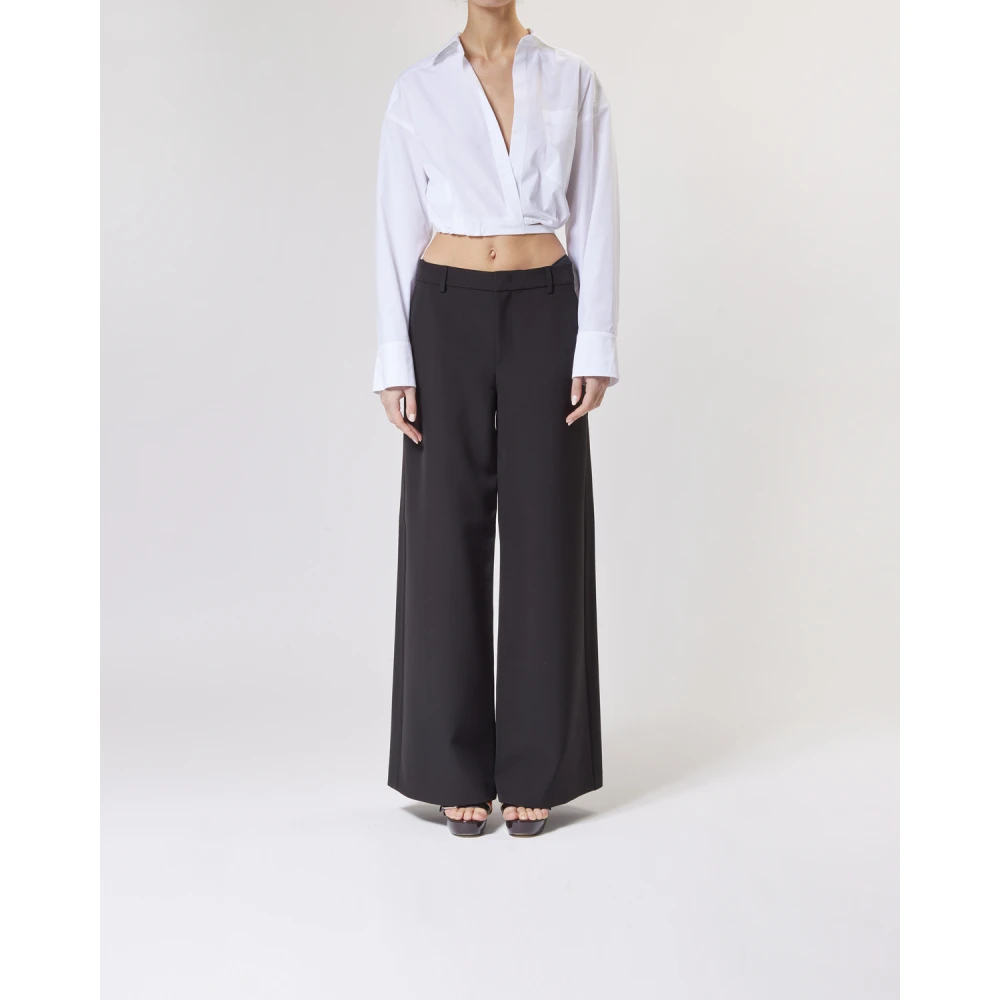Moschino Witte Cropped Shirt met Elastische Zoom White Dames