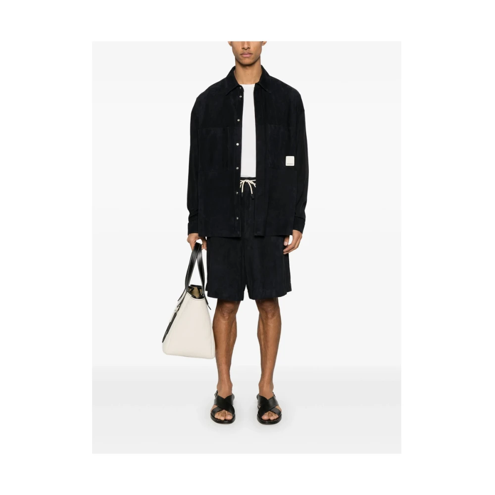 Emporio Armani Midnight Blue Shorts met Koordtaille Blue Heren