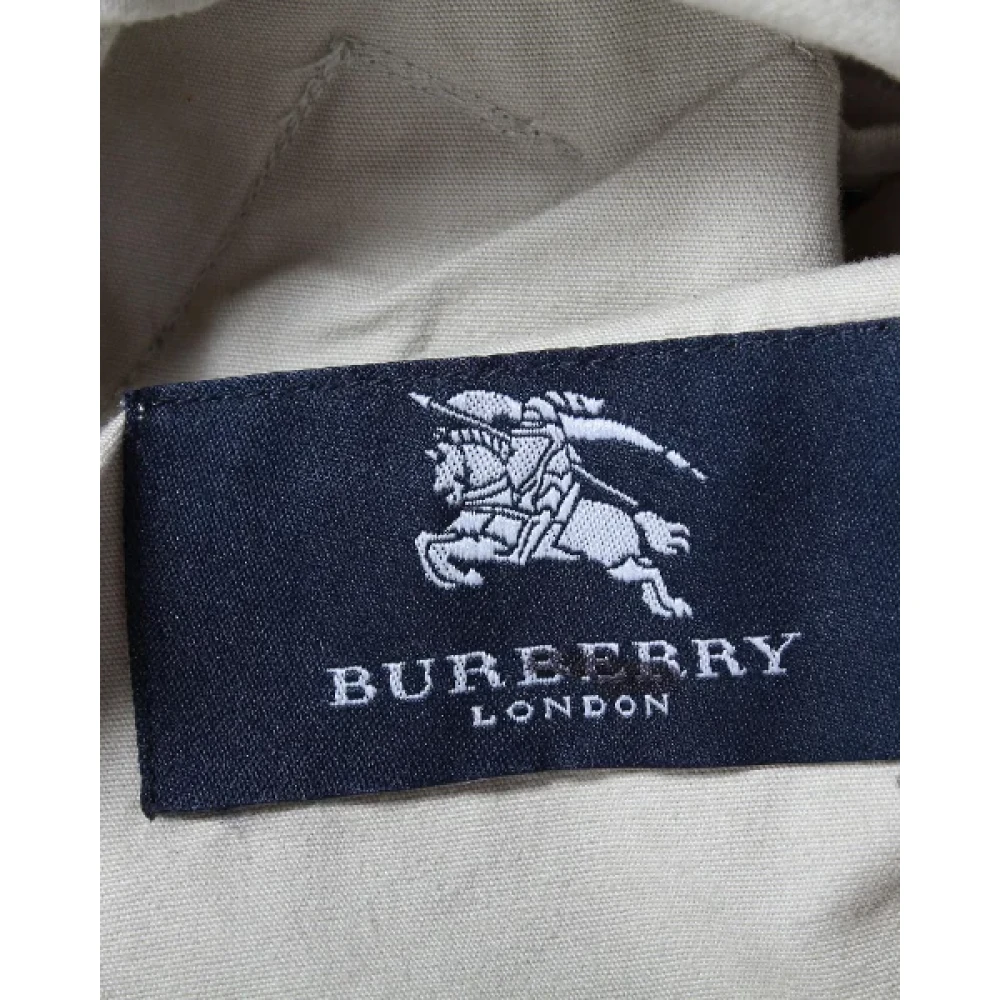 Burberry Vintage Beige Katoenen Burberry Jas Beige Dames