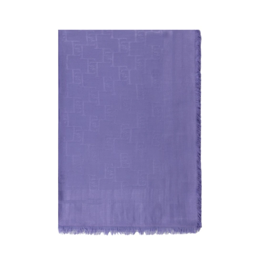 Elisabetta Franchi Modieuze Sjaal Purple Dames