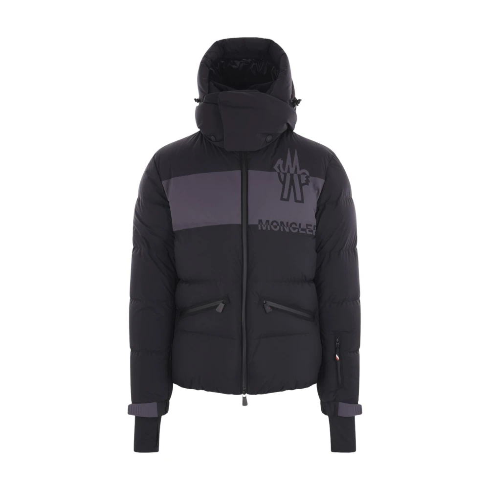 Moncler Zwarte Grenoble Jassen met Logo Black Heren