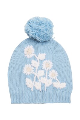 bonnet-femme-bleu-brode-floral