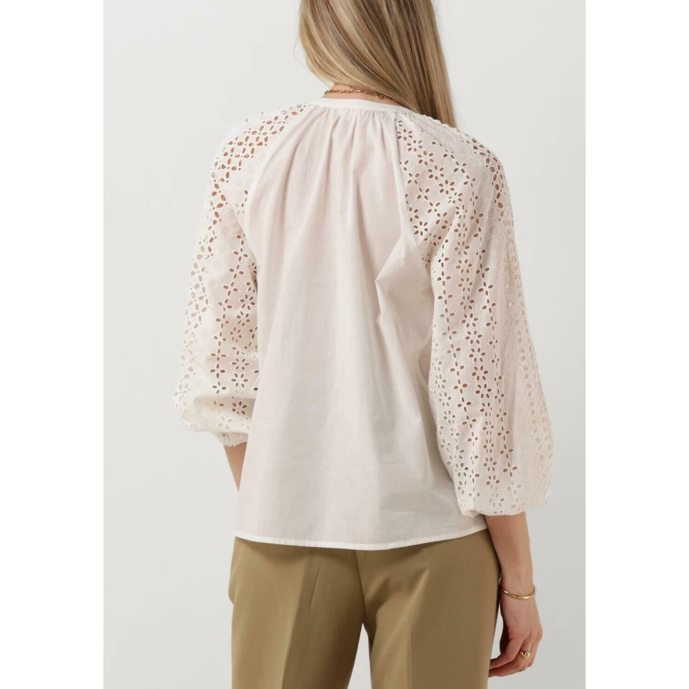Suncoo Elegante Witte Blouse Lovely White Dames