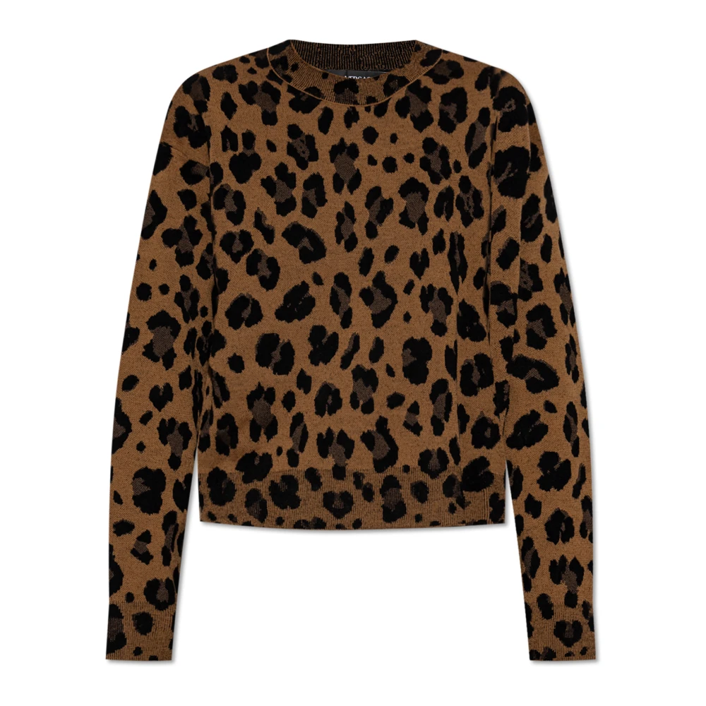 Versace Trui met geborduurd patroon Brown Dames