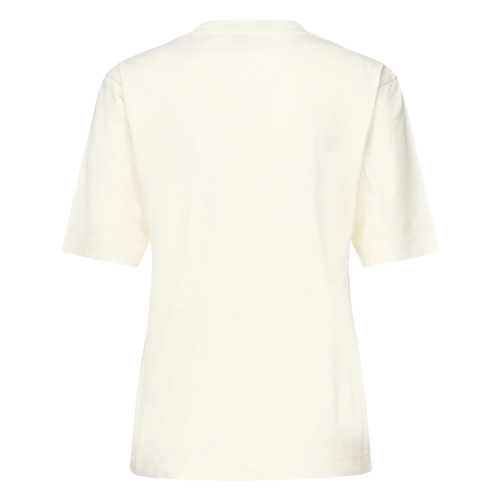 Moncler Witte katoenen T-shirts en polo's White Dames