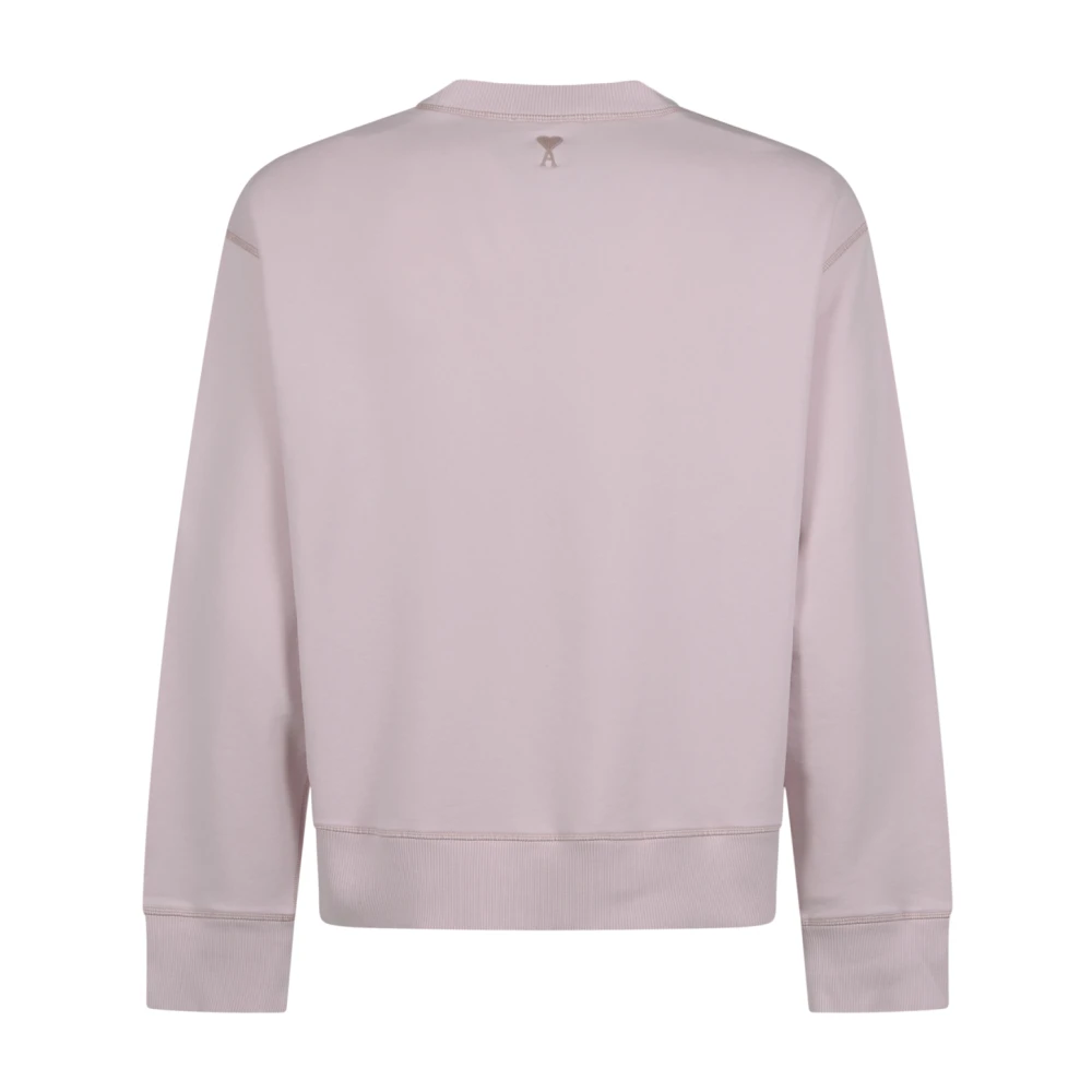 Ami Paris Geborduurde Sweater in Lichtroze Pink Heren