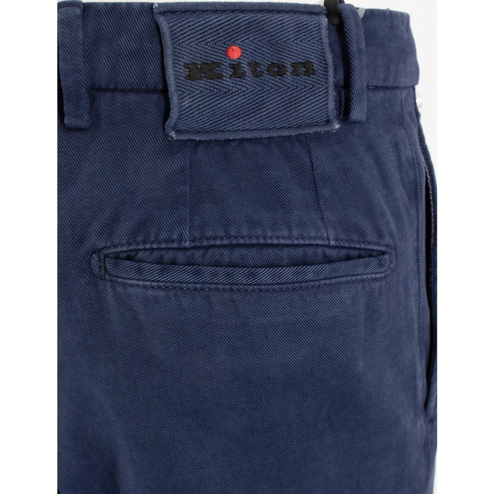 Kiton Slim-fit Trousers Blue Heren