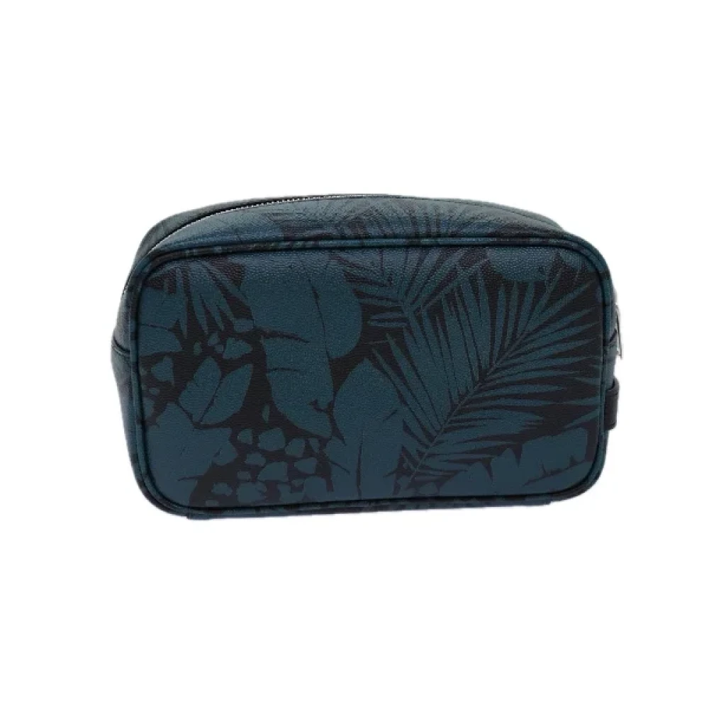 Saint Laurent Vintage Pre-owned Plastic pouches Blue Dames