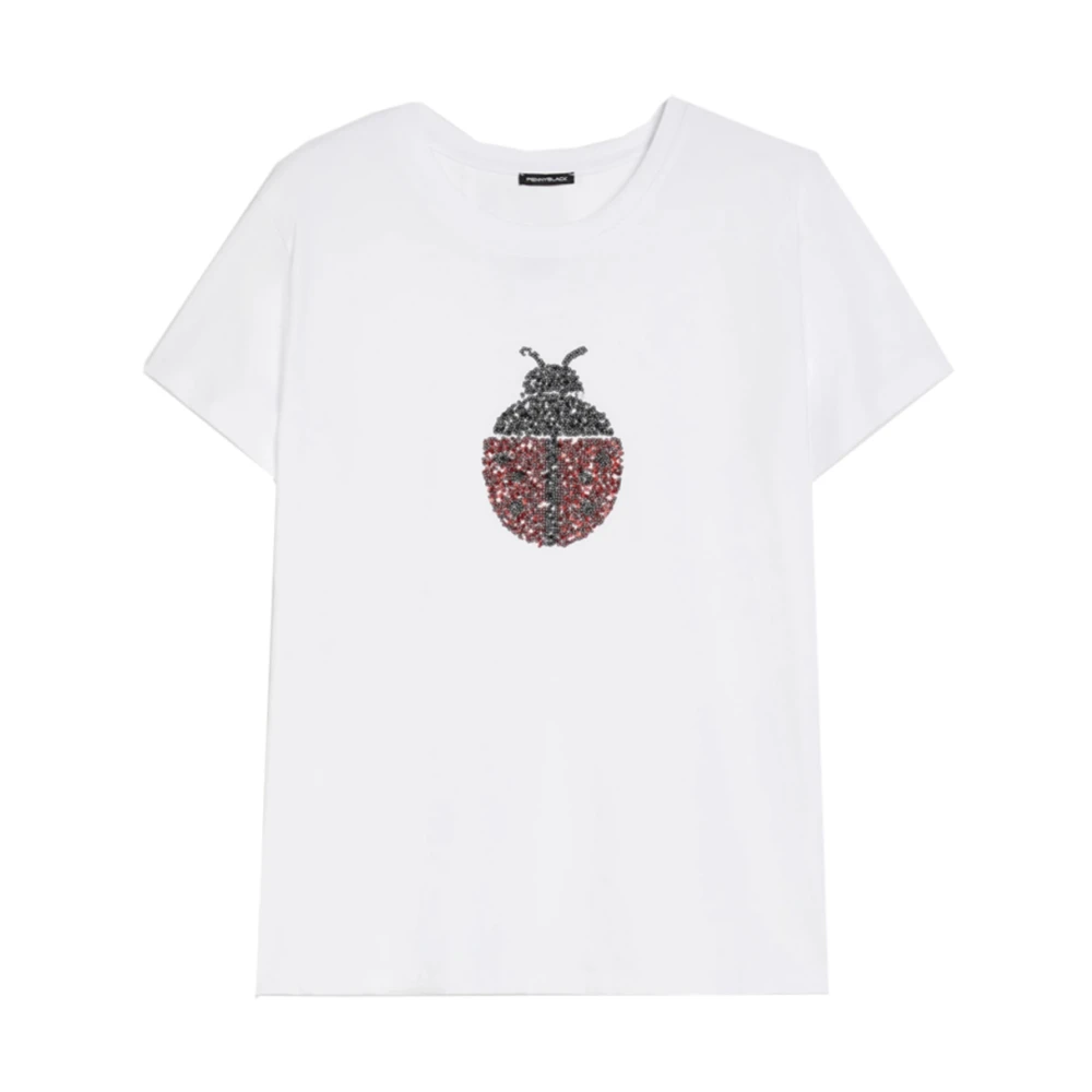 Pennyblack Katoenen Lieveheersbeestje T-shirt White Dames