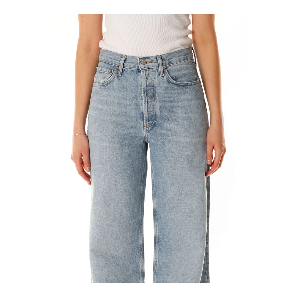 Agolde Wide Leg High Rise Jeans Blue Dames