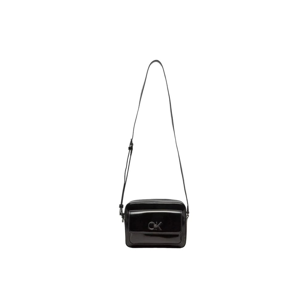 Calvin Klein Polyurethaan Handtas voor Vrouwen Black Dames