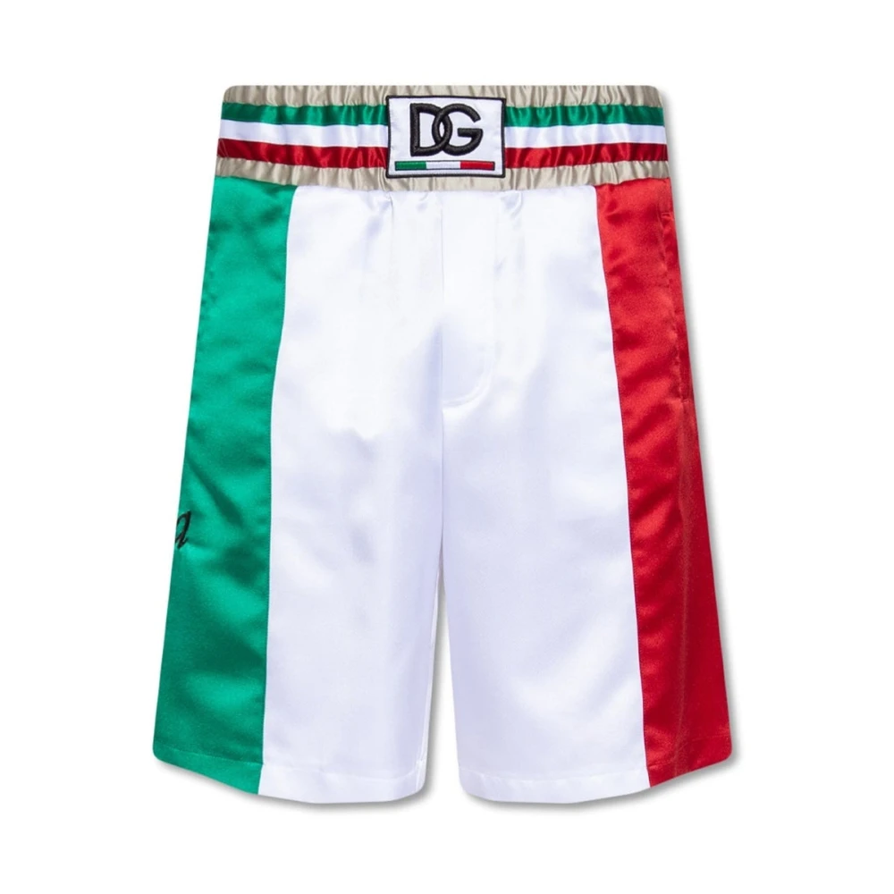 Dolce & Gabbana Men's Satin Shorts With Drawstring Waist