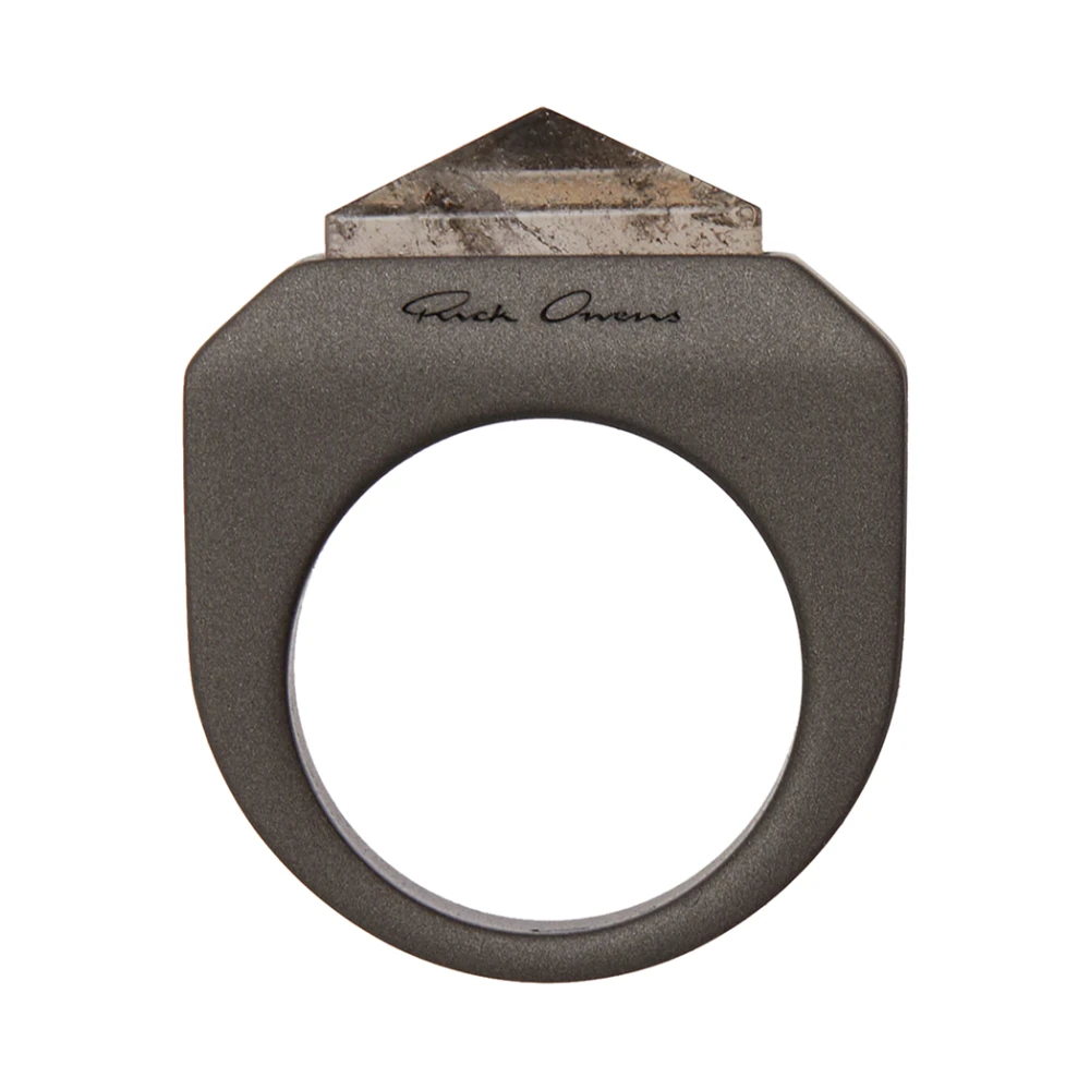 Rick Owens Kristall Pyramid Ring Brown, Dam