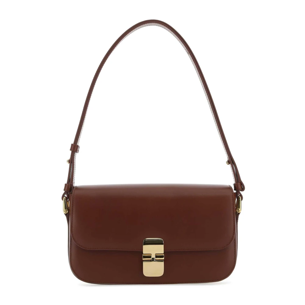 A.p.c. Women's Brown Grace Crossbody Bag In Leather