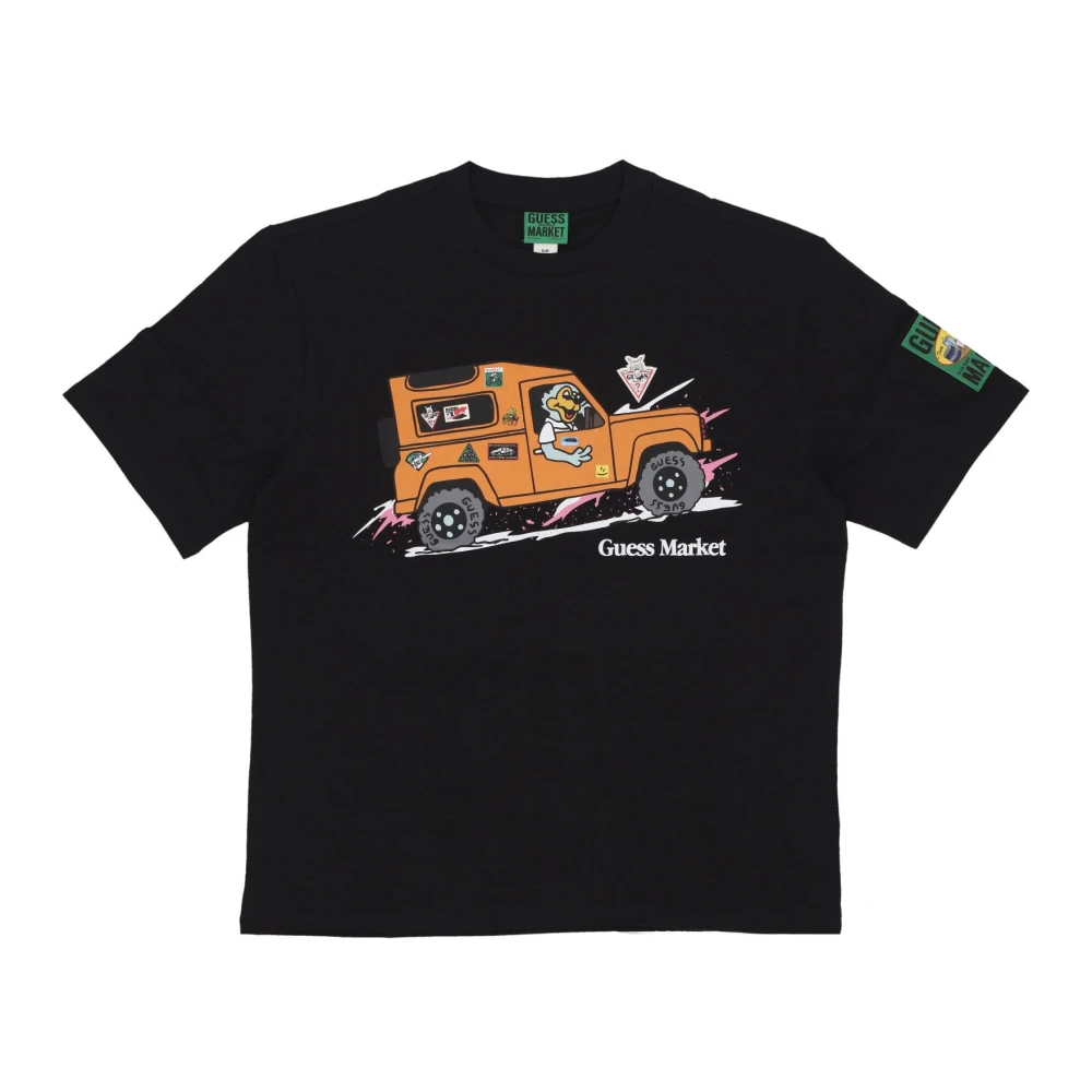 Guess Zwarte Market Rover Tee Heren T-shirt Black Heren