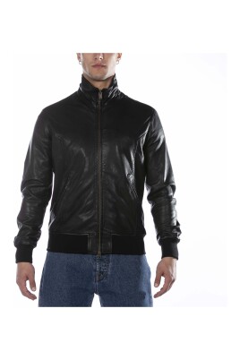 AUYUG Chaqueta Cuero Hombre Cazadoras Cuero De Invierno Hombres Negra  Chaquetones: : Moda