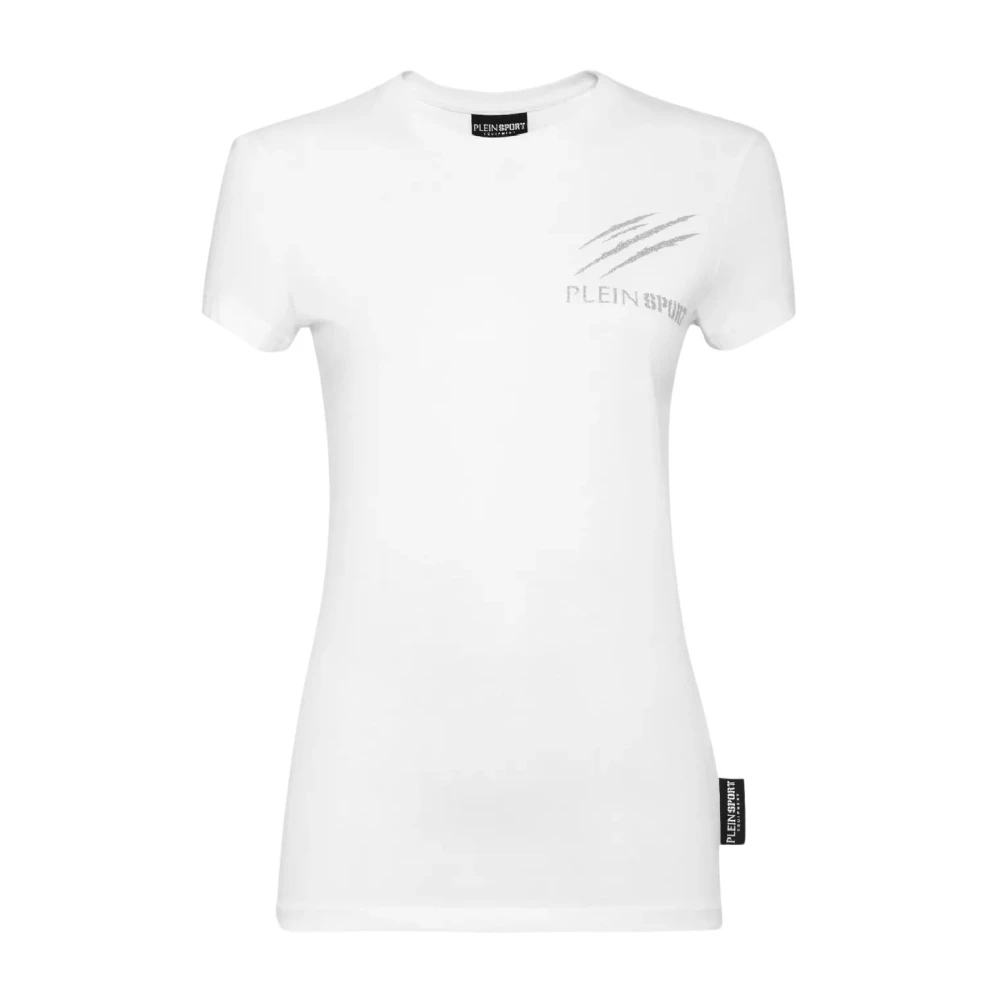 Plein Sport Wit Ronde Hals Katoenen T-shirt White Dames