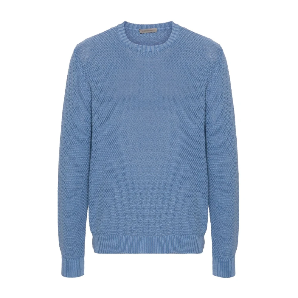 Corneliani Blauwe Sweaters voor Mannen Blue Heren