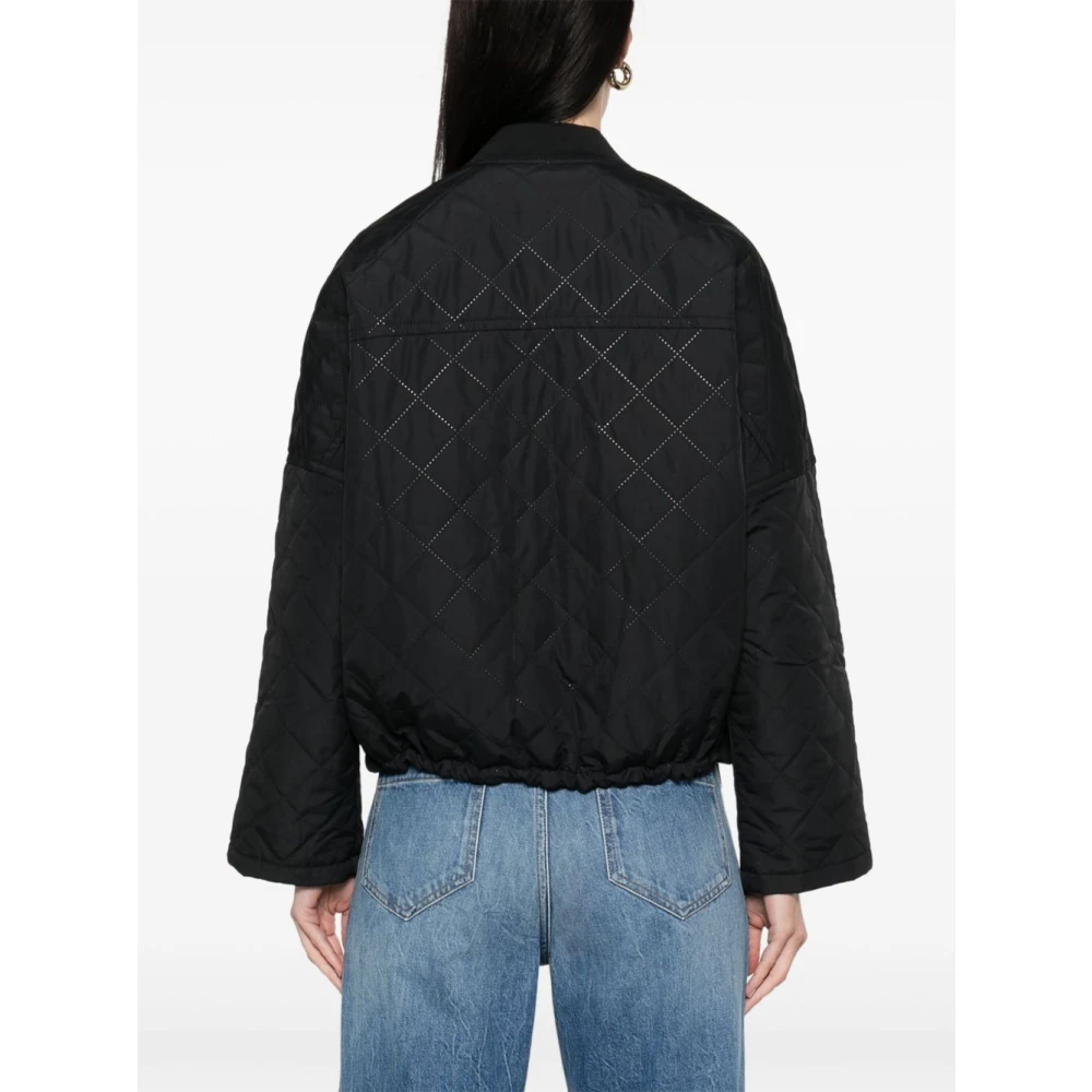 Barbour Zwarte bomberjack met ritssluiting Black Dames