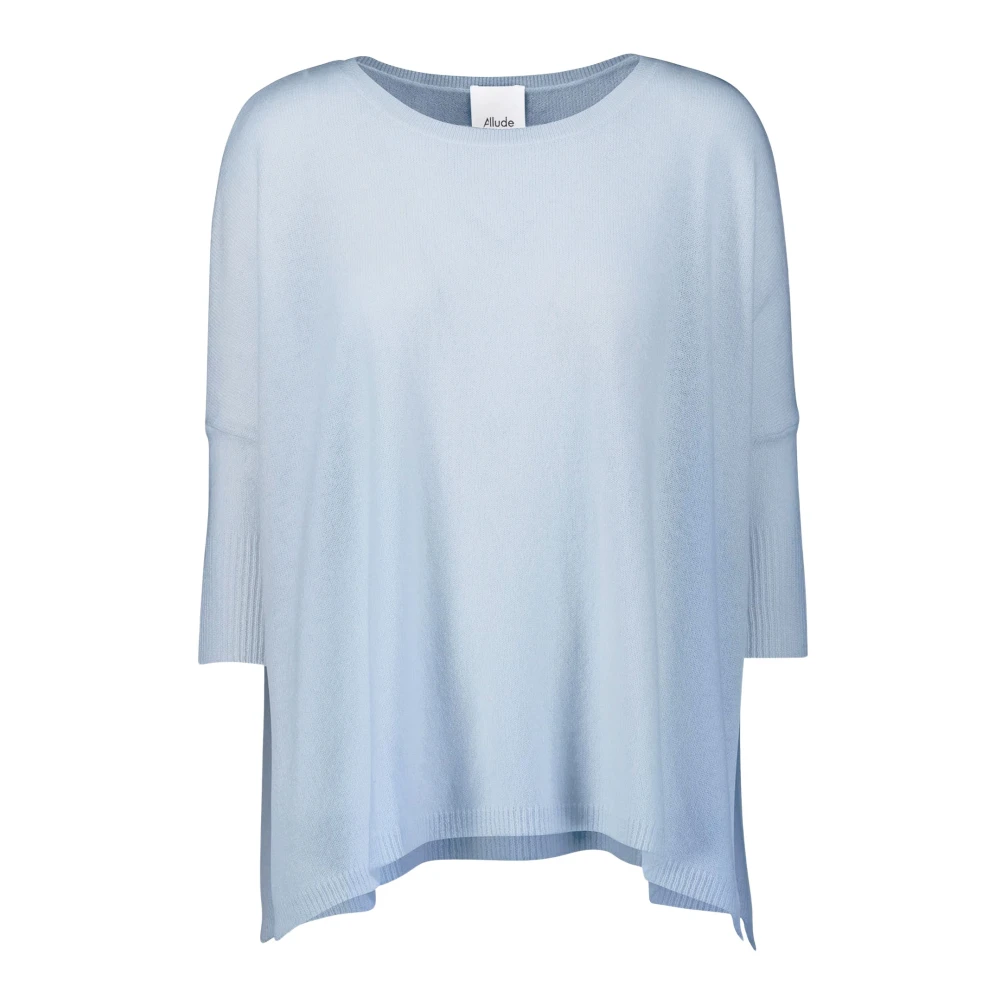 Allude Kasjmier Boothals Pullover Lichtblauw Blue Dames