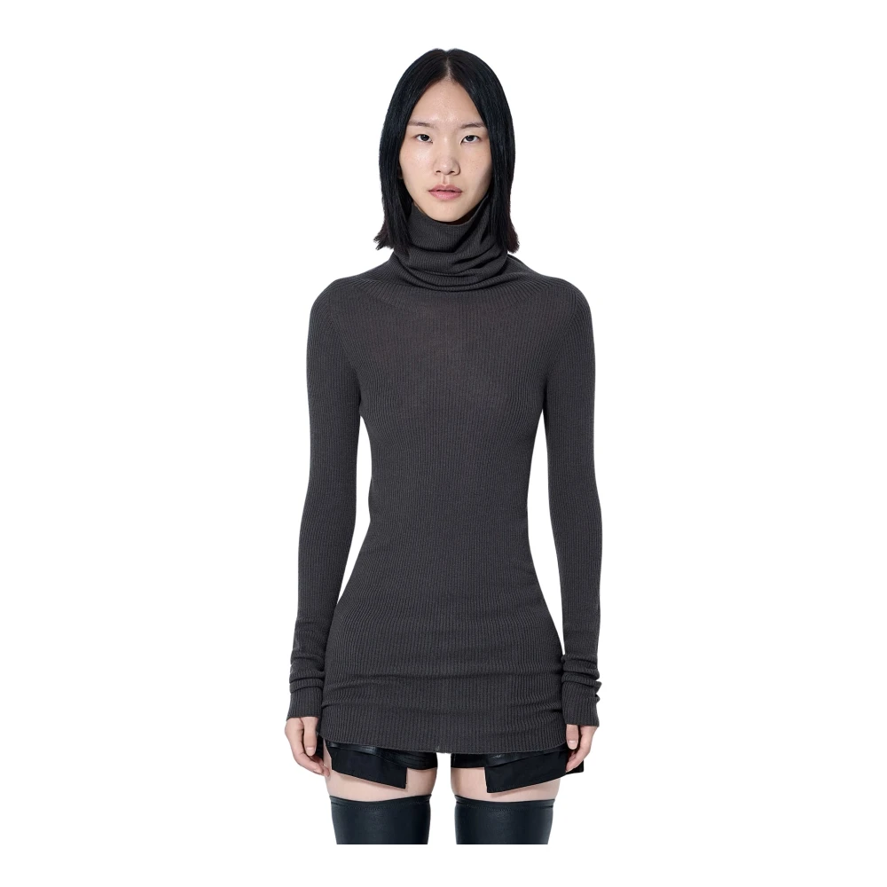 Rick Owens , Turtlenecks, Female, Gray, S, Ls Tube Top