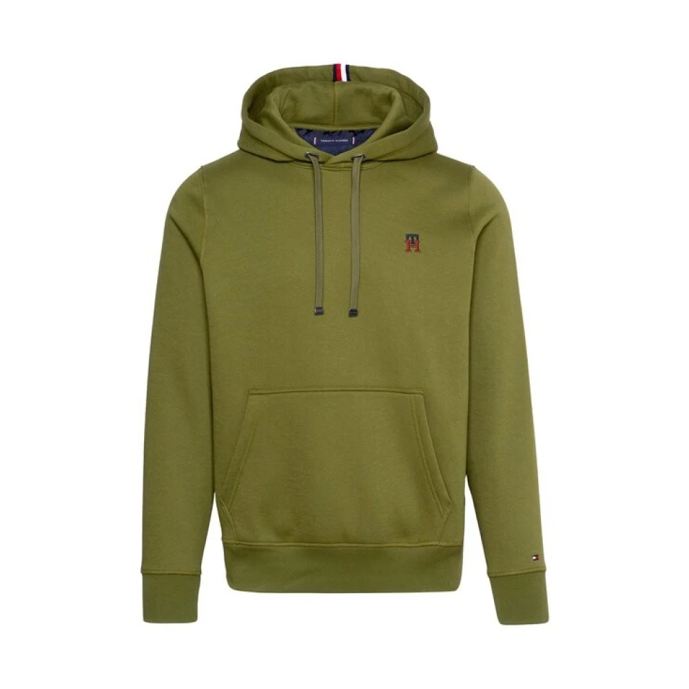 Tommy Hilfiger Groene Hoody met Geborduurde Logo's Green Heren