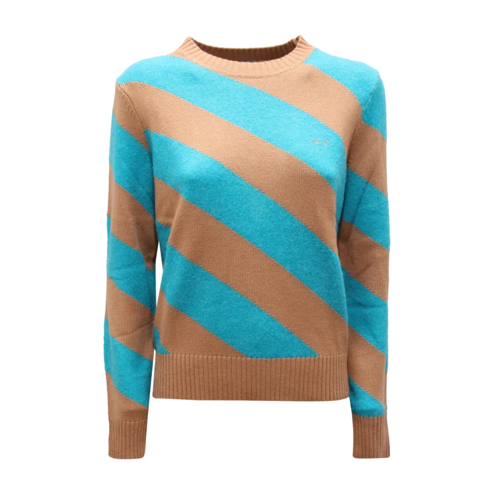 Sun68 Women's Multicolor K43250 Maglione Wool Blend Jumper - Round-Neck Knitwear - M - Knitwear