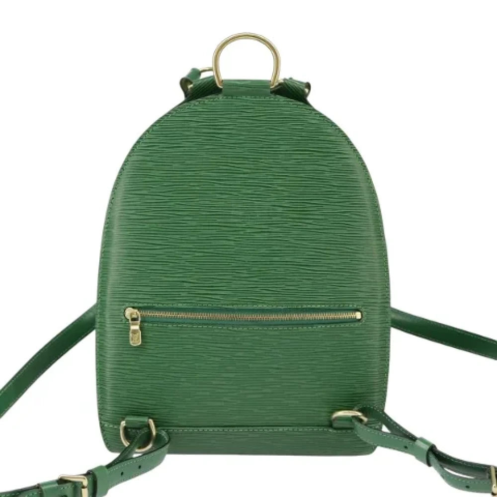 Louis Vuitton Vintage Pre-owned Leather backpacks Green Dames