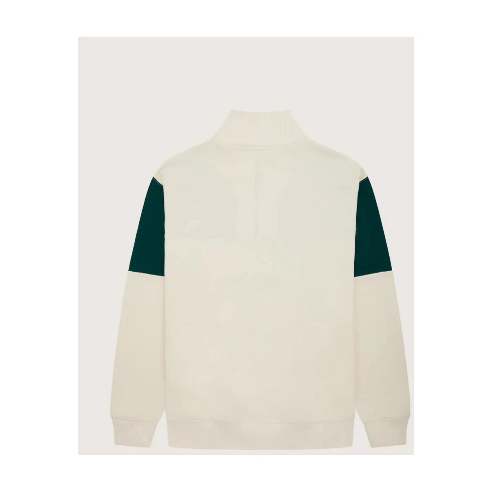 Woodbird Casual Half Zip Sweatshirt White Heren
