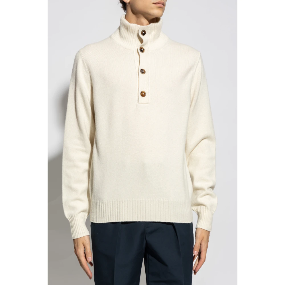 Tom Ford Trui met knoopsluiting bij de hals Beige Heren