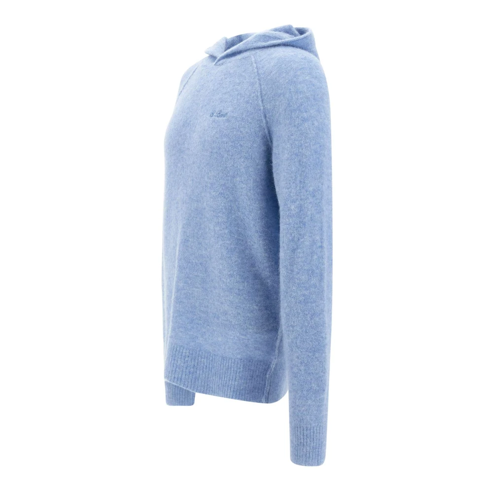MC2 Saint Barth Piccadilly Alpaca Blend Hoodie Trui Blue Heren