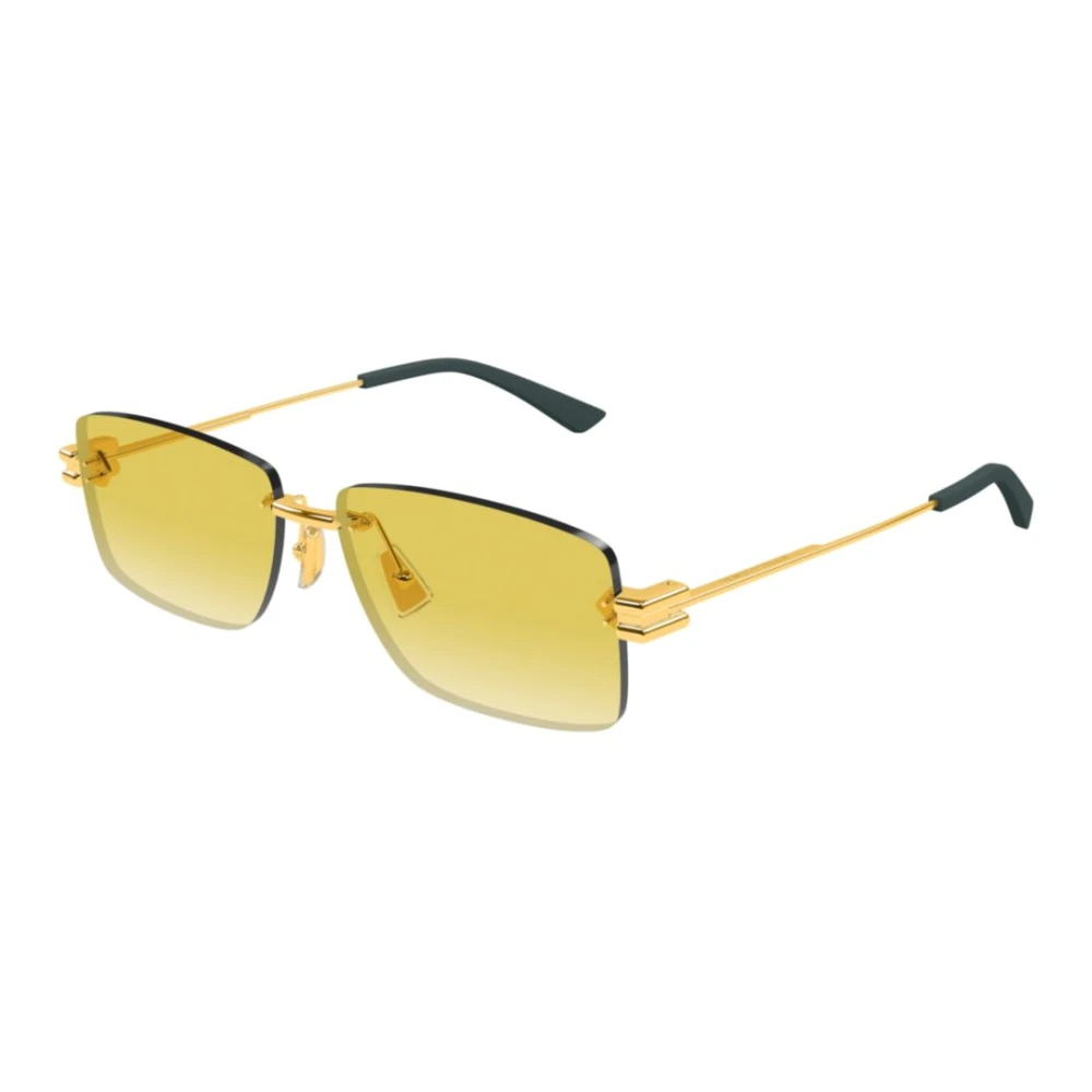 Bottega Veneta Unisex Yellow Sunglasses, 58 Mm, Rectangular Sunglasses