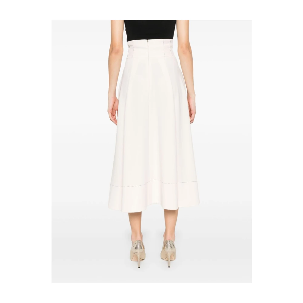 Elisabetta Franchi Crème Rok Dameskleding Beige Dames