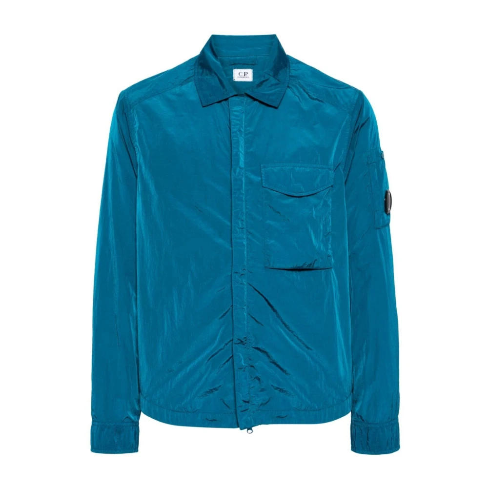C.P. Company Blauwe Overshirt voor Stijlvolle Outfits Blue Heren