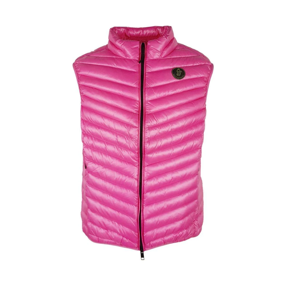 Centogrammi Nylon Eendendons Rits Vest Pink