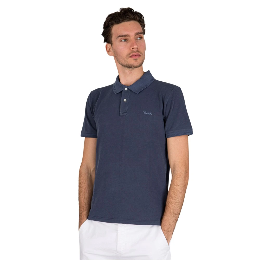 Woolrich Polo Shirt Blue Heren