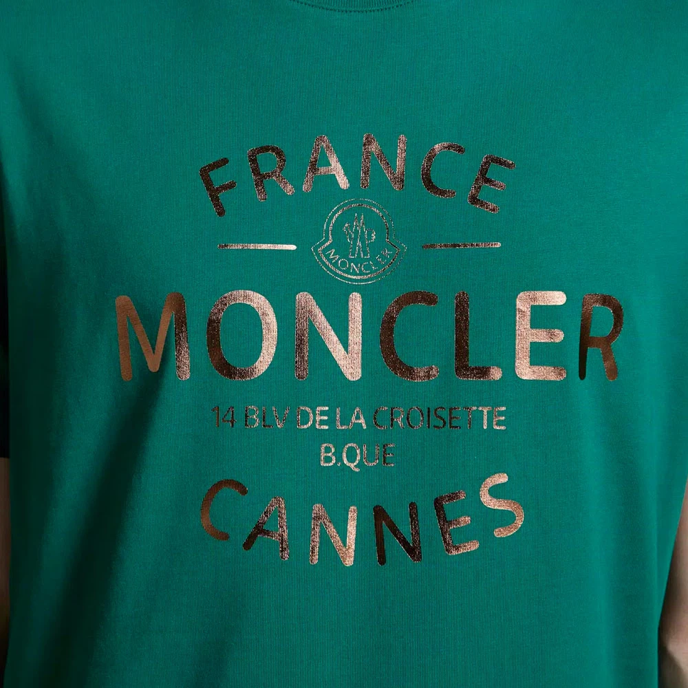 Moncler T-Shirts Green Heren