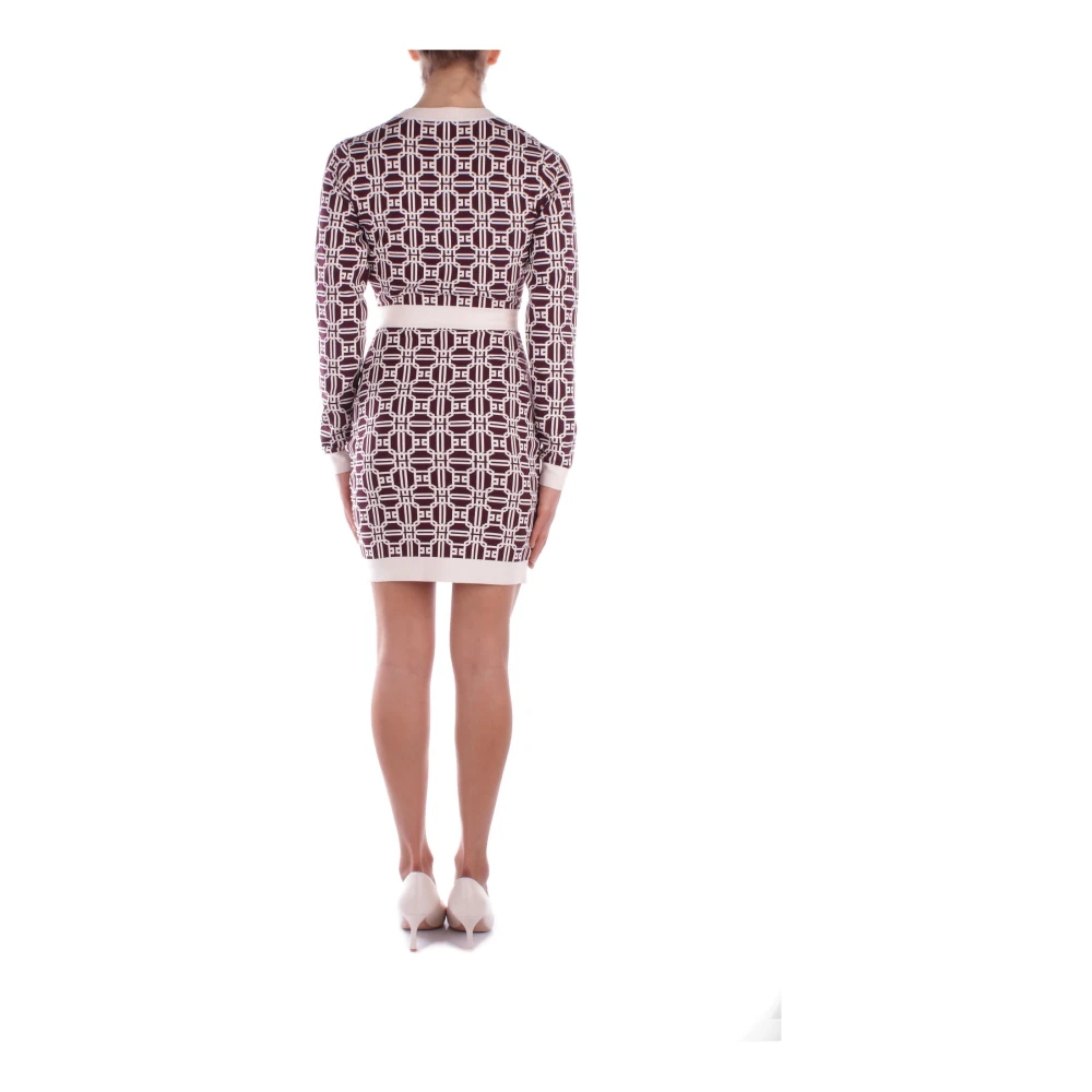 Elisabetta Franchi Bordeaux Jurken met Zijrits Red Dames