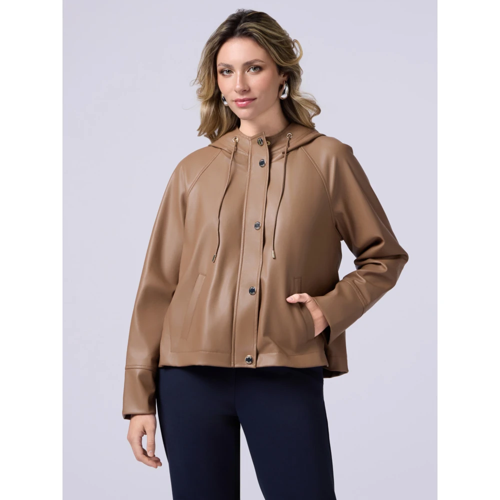 Oltre Jas met capuchon Brown Dames