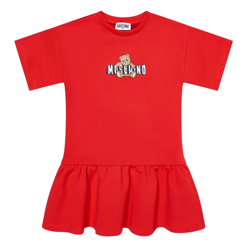 Moschino Women's Red Teddy Bear Logo Dress