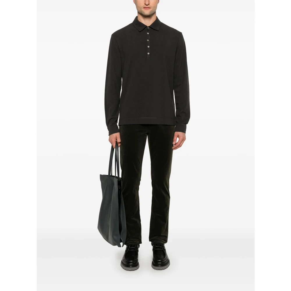 Massimo Alba Stijlvolle Ischia Polo Shirt Gray Heren