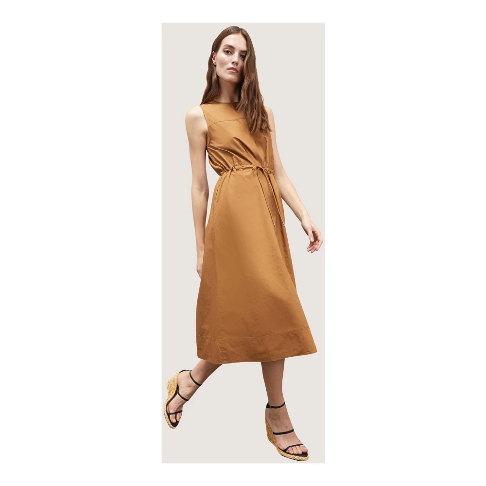 Motivi Katoenen Midi Jurk met Koord Brown Dames
