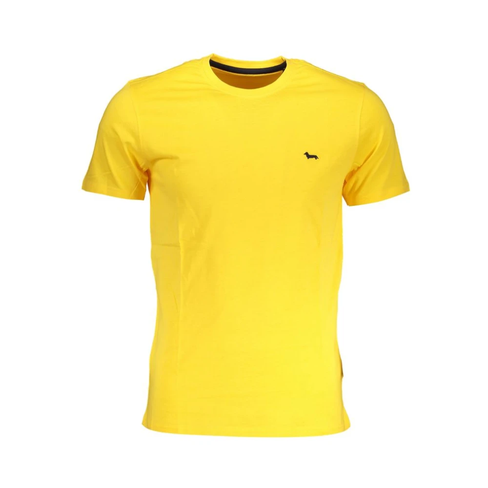 Harmont & Blaine Geel Katoenen T-shirt met Borduurwerk Yellow Heren