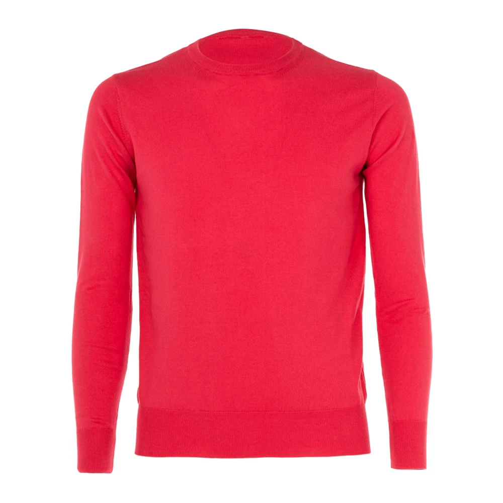 Cashmere Company Heren Crewneck Sweater in Katoen Purple Heren