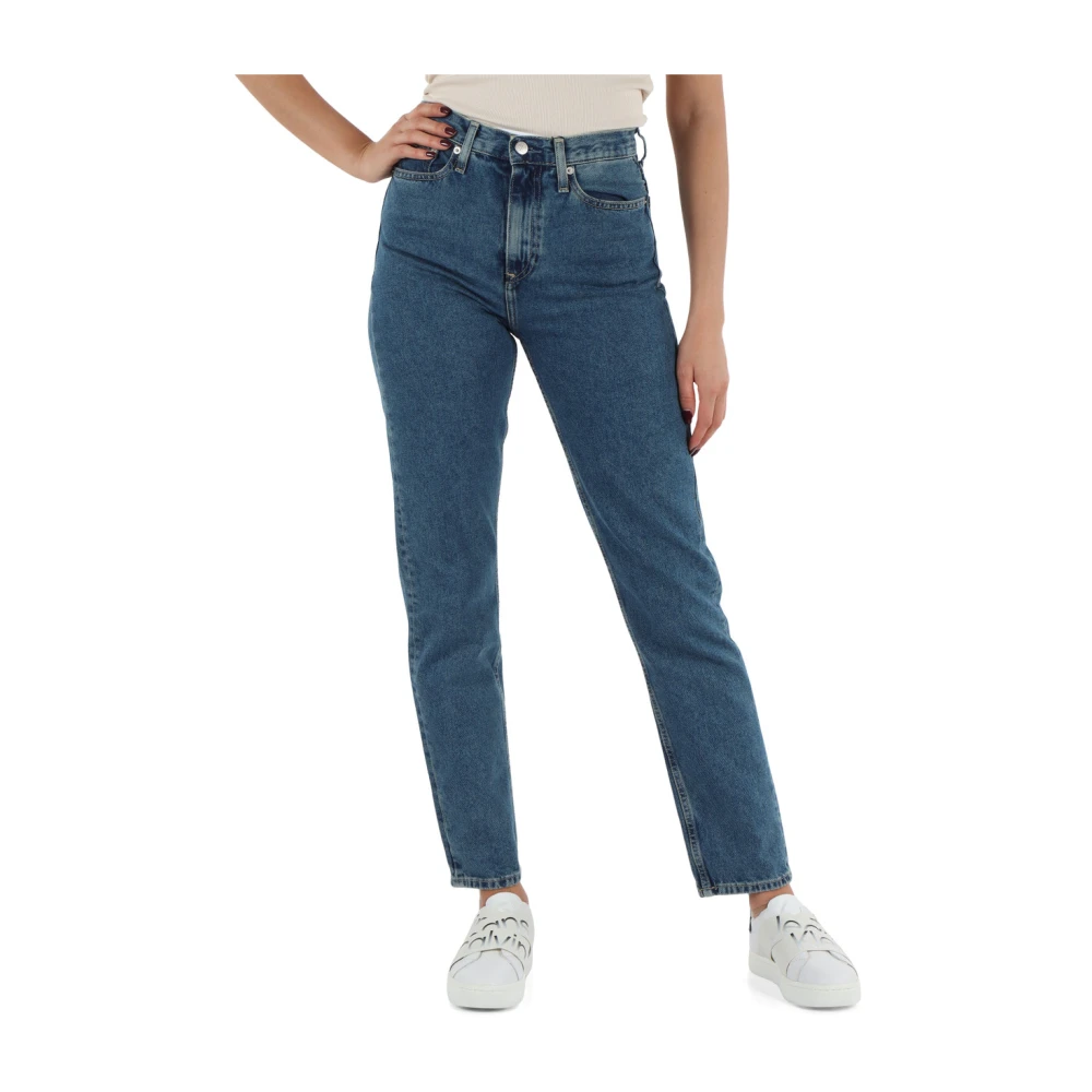 Calvin Klein Jeans Authentieke Slim Straight Jeans Blue Dames